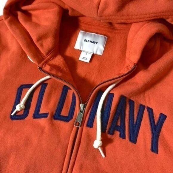 Old Navy Classic red/orange Zip Up Sweatshirt Women’s size small - Picture 2 of 3